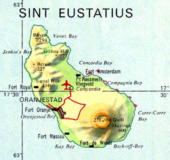 Mapa de Sint Eustatius